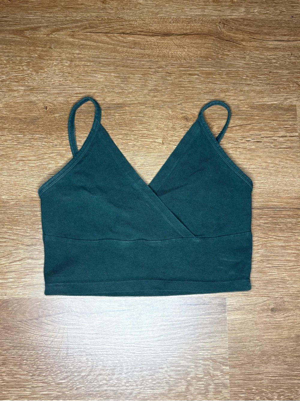 Brandy Melville Dark Green Amara Cropped Tank Top